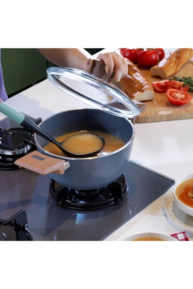 SCHAFER Fiesta Seramik Derin Tencere 20 Cm-Siyah - 2