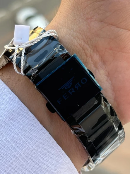 Ferro Çelik Kordon İç Fonksiyonlar Aktif Takvimli 30 Mt Su Geçirmez Erkek Kol Saat EFM31397-R - Resim 6