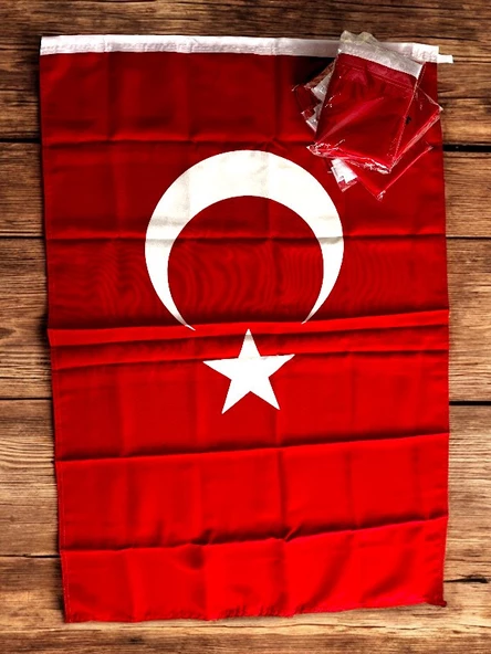 70x105 Cm  Alpaka Kumaş Türk Bayrağı 1. Kalite - 3