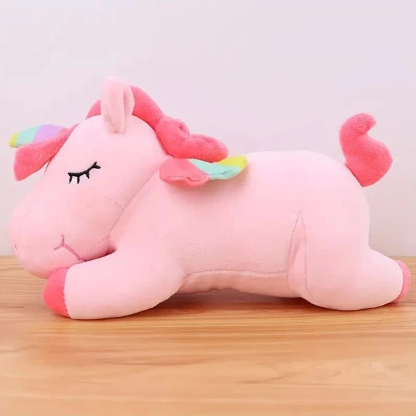 UNİCORN 35 CM PEMBE UNİCORN TEK BOYNUZLU AT PELUŞ SQUİSHMALLOWS DOĞUM GÜNÜ HEDİYELİK OYUNCAK - 4