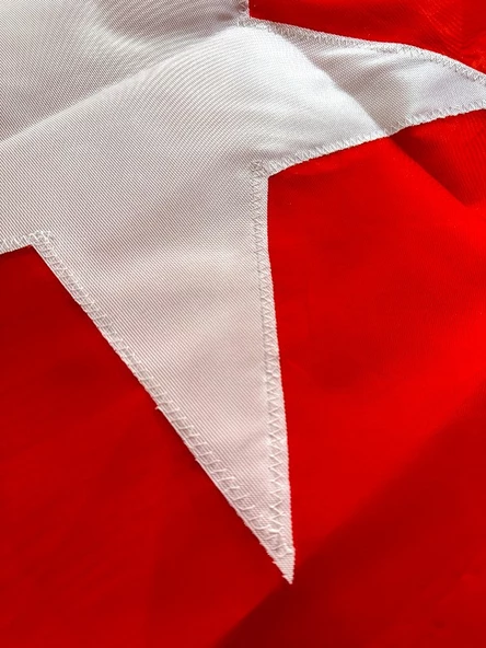 150x225 Cm Raşel Kumaş Türk Bayrağı 1. Kalite Kumaş Dikim - Resim 2