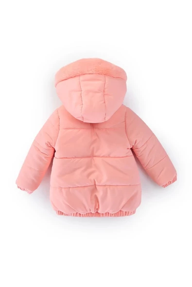 Baby Oyuncak Ayı İçi Kürklü Soft Kumaş Cepli Kapüşonlu Kışlık İçi Peluş Erkek Kız Bebek Mont Şişme - 10