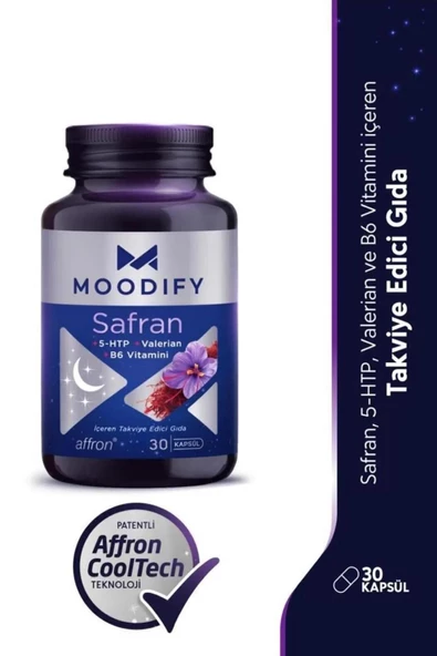 Moodify Safran 5 Htp Valerin Vitamin B6 30 Kapsül