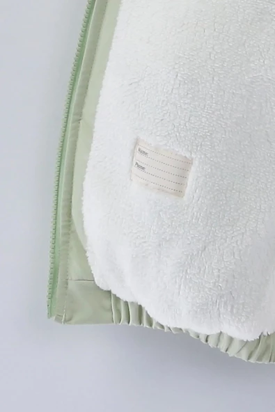 Baby Oyuncak Ayı İçi Kürklü Soft Kumaş Cepli Kapüşonlu Kışlık İçi Peluş Erkek Kız Bebek Mont Şişme - 5