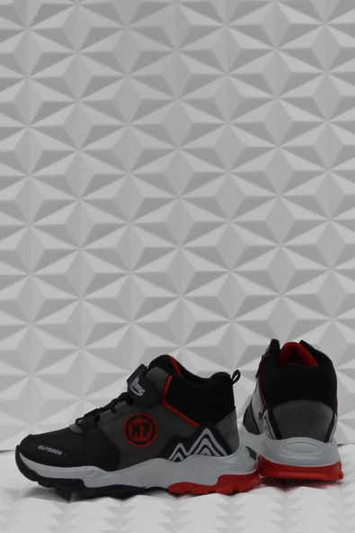 M.P 242 3139 Siyah Kırmızı Rahat Orijinal Ürün Erkek Çocuk Bot - Resim 4