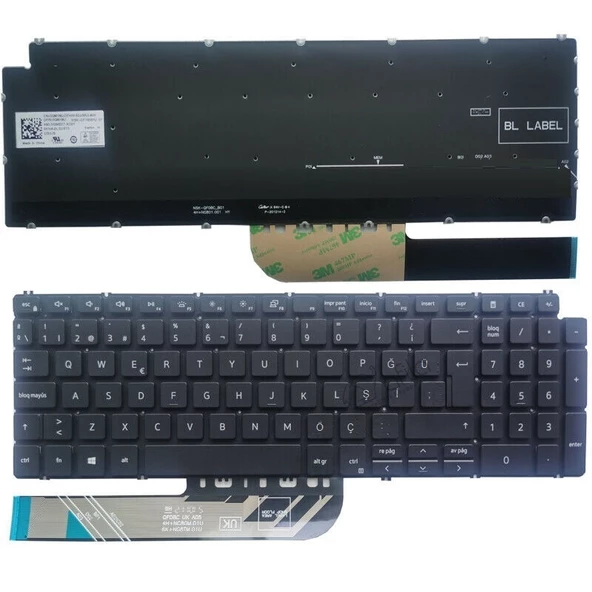 Dell Vostro 3500, 15-3500, 15 3500 (2020) Notebook Klavyesi, Laptop Tuş Takımı (Siyah TR)