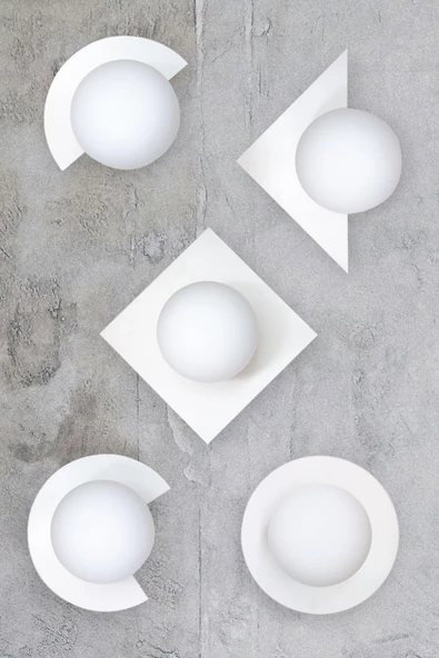 D-light Kare Aplik Beyaz - 3