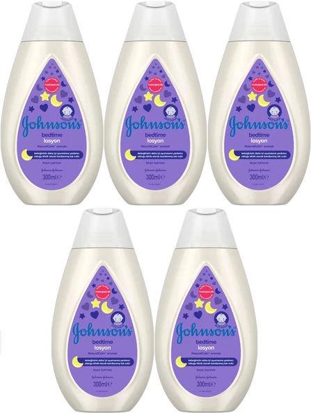 Johnsons Baby Bedtime Bebek Losyon 300ML (5 Li Set)