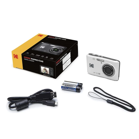 Kodak Friendly Zoom FZ45/4x Yakınlaştırma Dijital Fotoğraf Makinesi-Beyaz - Resim 5