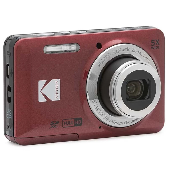 Kodak Friendly Zoom FZ55/5x Yakınlaştırma Dijital Fotoğraf Makinesi-Kırmızı