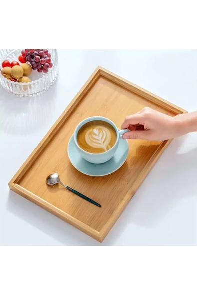 Bambu Çok Amaçlı Düzenleyici Sunum Tepsisi (33 Cm X 22 Cm) Royaleks-81287 - 2