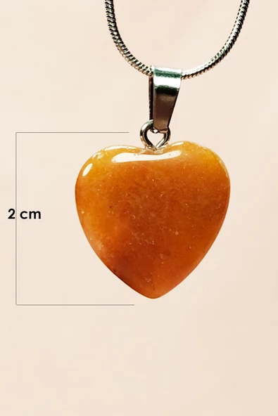 Aragonit Doğal Taşı Zincirli El Yapımı Kolye Uç: 2 cm Zincir: 20 cm Kutulu - 2