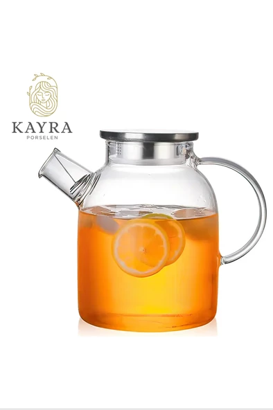 Çelik Kapaklı Borosilikat Cam Demlik 1500ML Royaleks-CM-2003 - 2