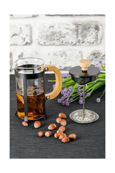 Lüx Cam 350 ml French Press Siyah - 4
