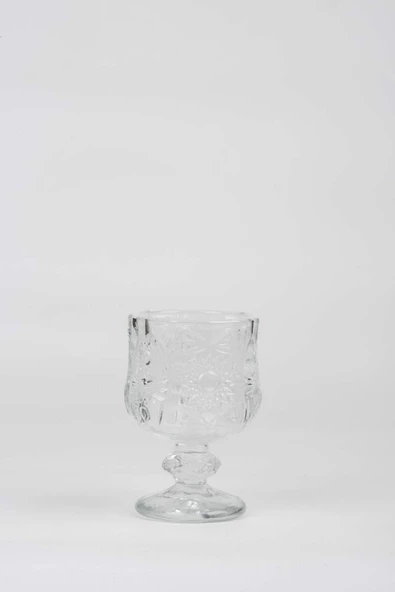 Ayaklı Kahve Yanı Bardağı Kristal Kesim Shot Bardak 7cm x 4 cm 6 Lı Set - 3