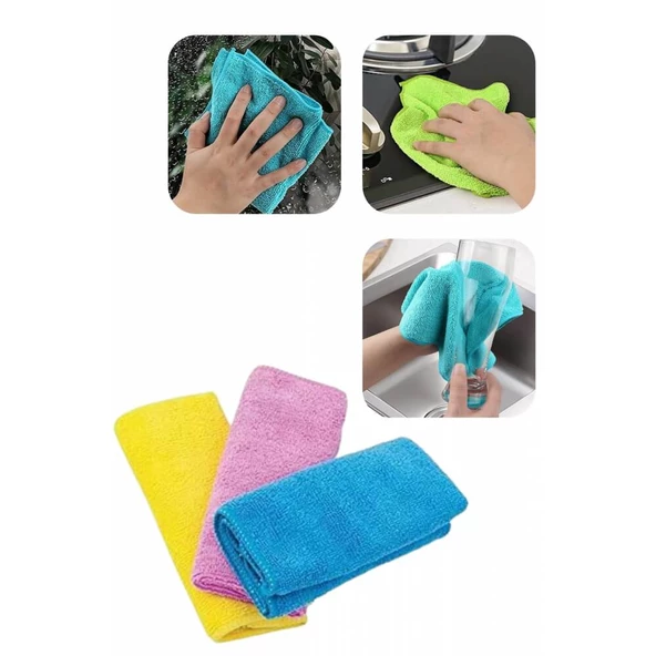 Piev Çok Amaçlı Yeni Nesil Microfiber Temizlik Bez 3 Lü