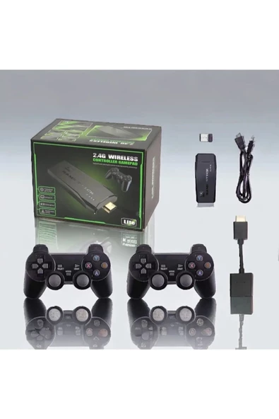 Tekno Faresi 2.4g Kablosuz Çift Kol Retro Oyunlar uktra 4k Game Stick 15000 Oyun Atari M8 - 5