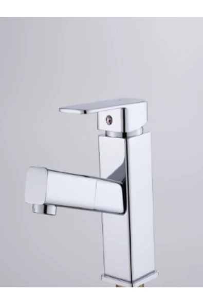 KARE SPİRALLİ LAVABO BATARYASI - KROM - 1