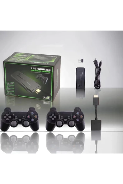 Tekno Faresi 2.4g Kablosuz Çift Kol Retro Oyunlar uktra 4k Game Stick 15000 Oyun Atari M8 - 3