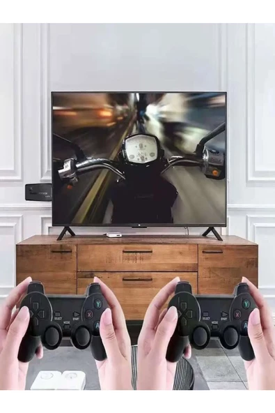 DEANB LİTE-M8 4K 2.4GHZ  64G OYUN KONSOLU 2 ADET KABLOSUZ JOYSTİK RETRO GAME STİCK - 2