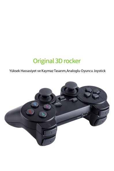 kija home 2.4g Kablosuz Çift Kol Oyunlar 4k Game Stick 15000 Oyun Atari - 5