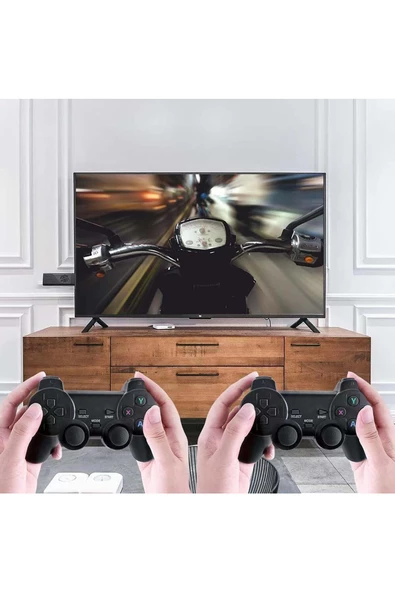 bella markt Gaming Atari 2.4g Uyumlu Kablosuz Çift Kol Atari Retro 3500 Oyun Game Stick - 2