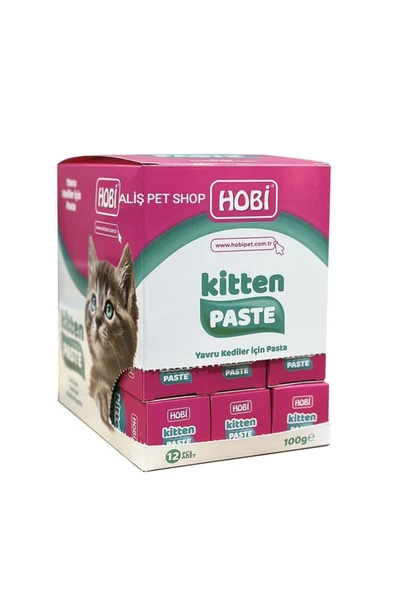 Hobi Kitten Paste Yavru Kediler İçin Multivitamin Pastası 100gr x 12 Adet