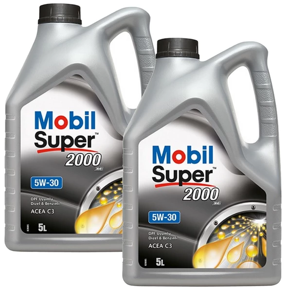 Mobil Super 2000 XE Acea C3 5W-30 Dpf Motor Yağı 2 x 5 Litre