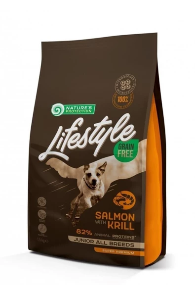 Nature's Protection Lifestyle Tahılsız Somonlu Ve Karidesli Yavru Köpek Maması 1.5 Kg