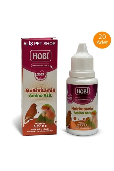 Kuşlar Için Multivitamin Ve Aminoasit Takviyesi 30ml X 20 Adet