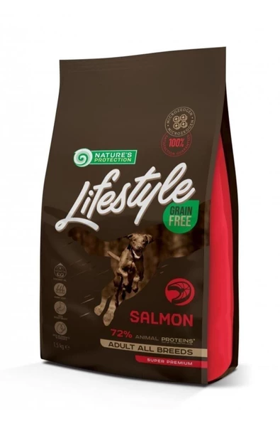 Nature's Protection Lifestyle Tahılsız Somonlu Yetişkin Köpek Maması 1.5 Kg