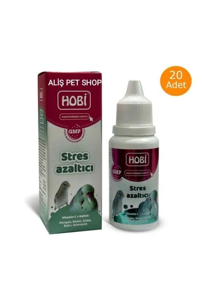 Hobi Kuşlar İçin Stres Azaltıcı Vitamin Takviyesi 30ml x 20 Adet