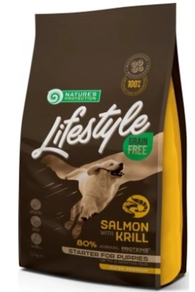 Lifestyle Tahılsız Somonlü Tüy Sağlığı Için Yavru Köpek Maması 1.5 Kg