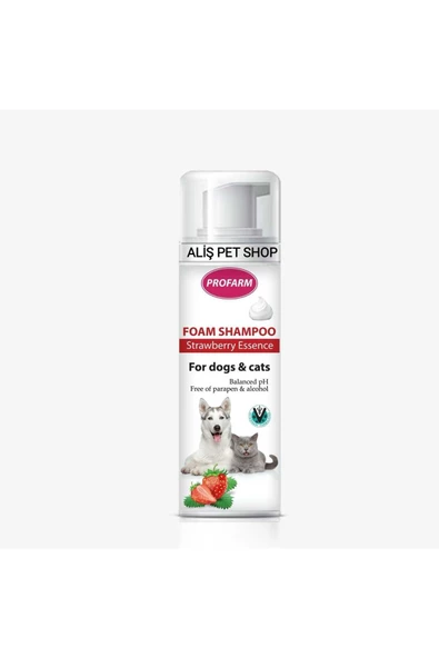 KEDİ & KÖPEK Kuru KÖPÜK ŞAMPUANI ÇİLEK KOKULU 150 ml