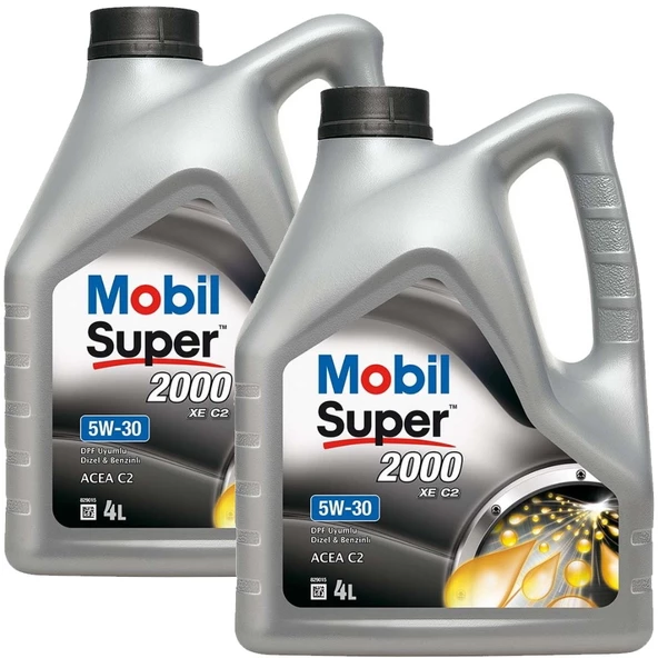 Mobil Super 2000 XE C2 5W-30 Motor Yağı 2 x 4 L