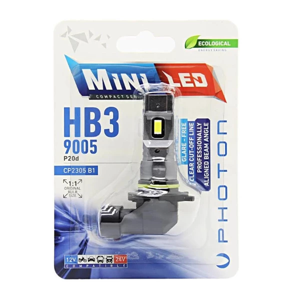 PHOTON MINI HB3 9005 12-24V COMPACT LED (TEKLİ BLİSTER) CP2305 B1 ürün görseli 1