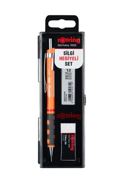 Rotring 3Lü Okul Seti 07Mm Neon Turuncu Versatil+Min+Silgi