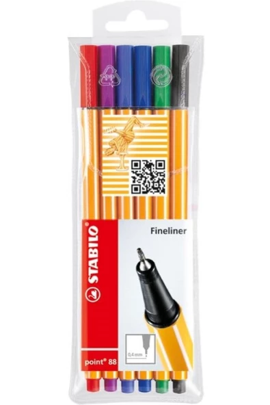 Stabilo Point 88 Keçeli Kalem 6Lı Şeffaf Pk 88/6