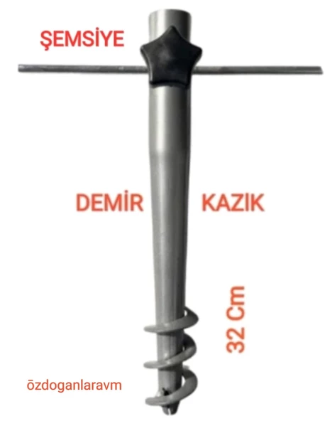 Şemsiye Çadır Kazıgı Bahçe Plaj Yer Sabitleme Demir Kazık Sabitleme