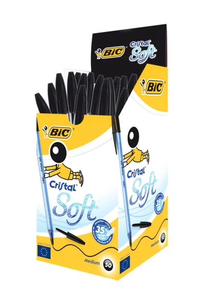 Bic Cristal Soft Tüknmz Kal 50Li Siyah 951433 ( 50 Adet )