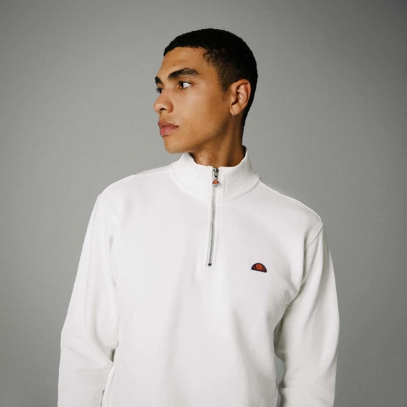 Ellesse Fermuarlı Sweatshirt Beyaz Erkek EM465 - 5