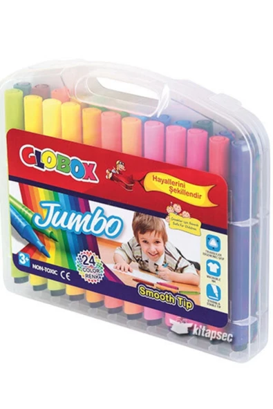 Globox 1517 Jumbo Üçgen Keçeli Kalem 24 Lü