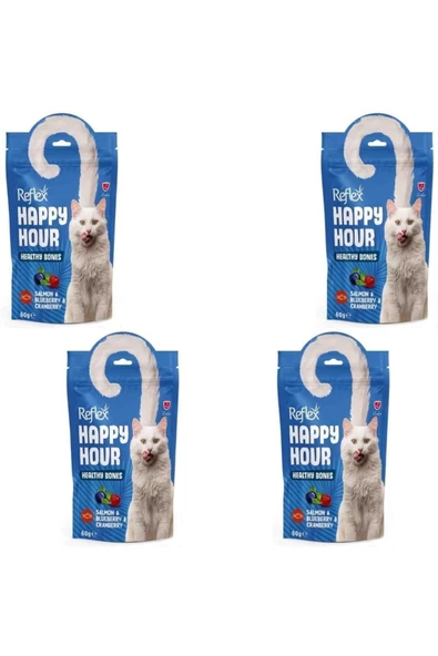 Happy Hour Somon ve Yaban Mersinli Kedi Ödül Maması 60 gr X 4 Adet