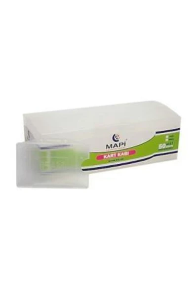 Mapi 910 12 50 Kart Kabı Yatay Şeffaf 50 Li Pk