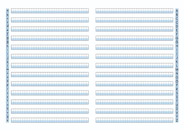 Dik Temel Harflere Uygun Güzel Yazı Defteri - 1.Sınıf - 96 Sayfa - Büyük Boy- 2 Adet - 4