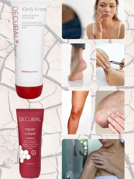 Decubal Kuru ve Çok Kuru Ciltler İçin Onarıcı Krem Set - 2