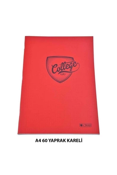 Çınar Pvc Kapaklı A4 Kareli Defter 60 Yaprak