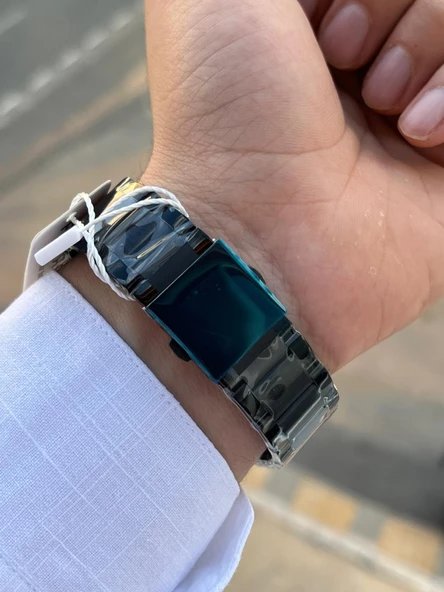 Ferro Çelik Kordon İç Fonksiyonlar Aktif Takvimli 30 Mt Su Geçirmez Erkek Kol Saat EFM31916-G - Resim 6