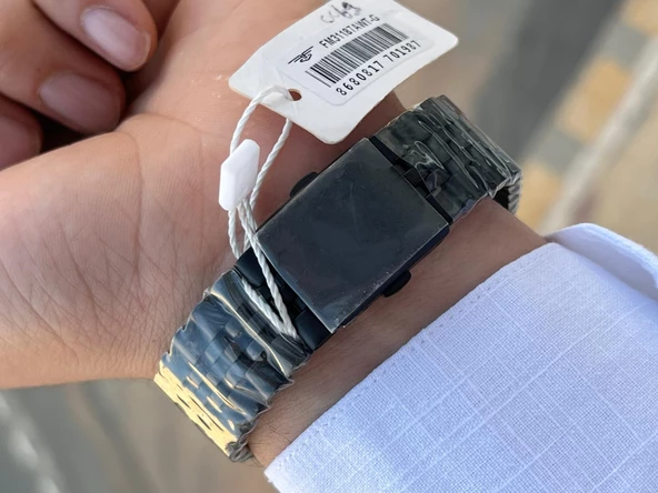 Ferro Çelik Kordon İç Fonksiyonlar Aktif Takvimli 30 Mt Su Geçirmez Erkek Kol Saati EFM31187-G - Resim 6