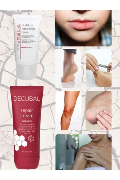 Decubal Kuru ve Çok Kuru Ciltler İçin Onarıcı Krem Bakım Seti Onarıcı Set - 2